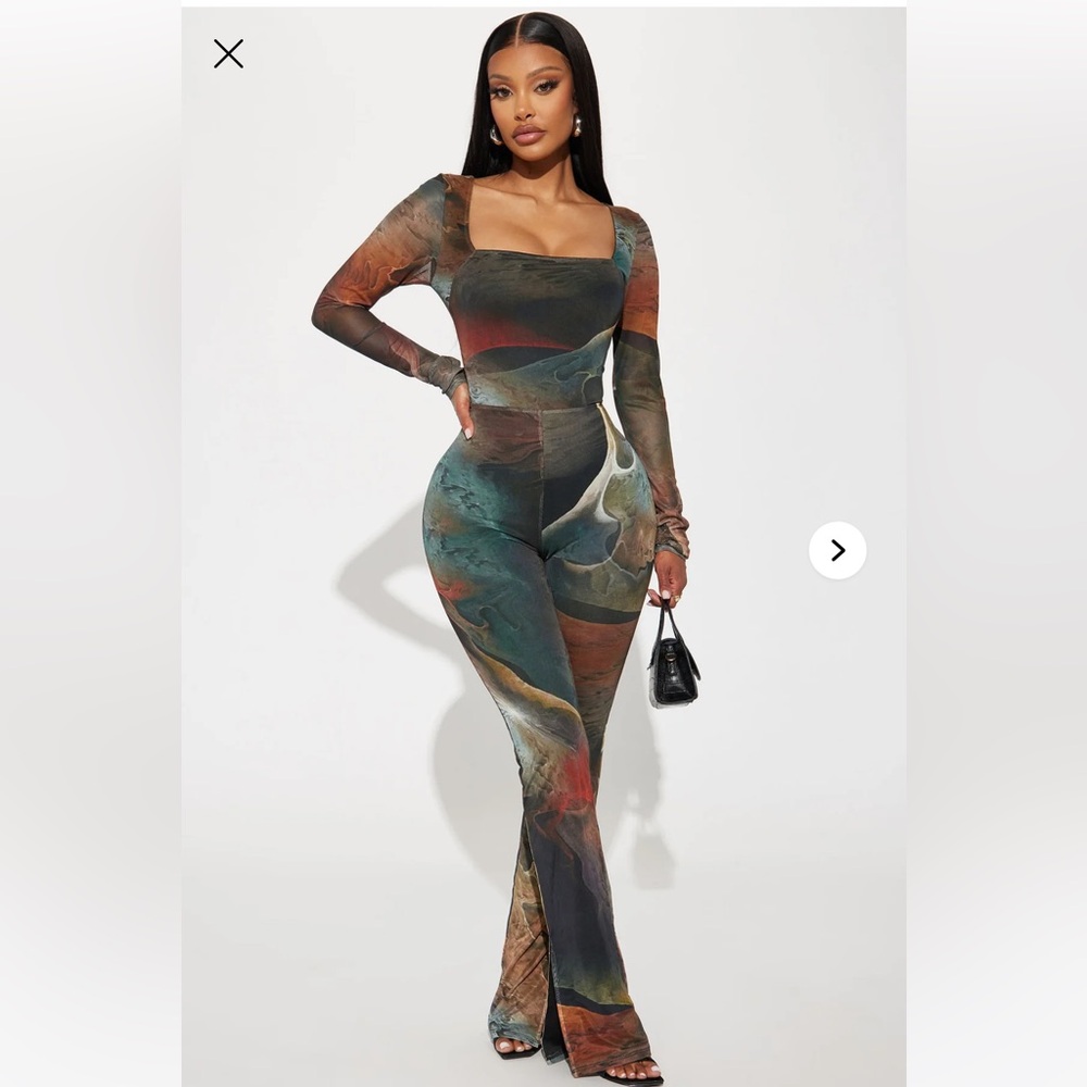 Fashion Nova Earthy Tones Jumpsuit